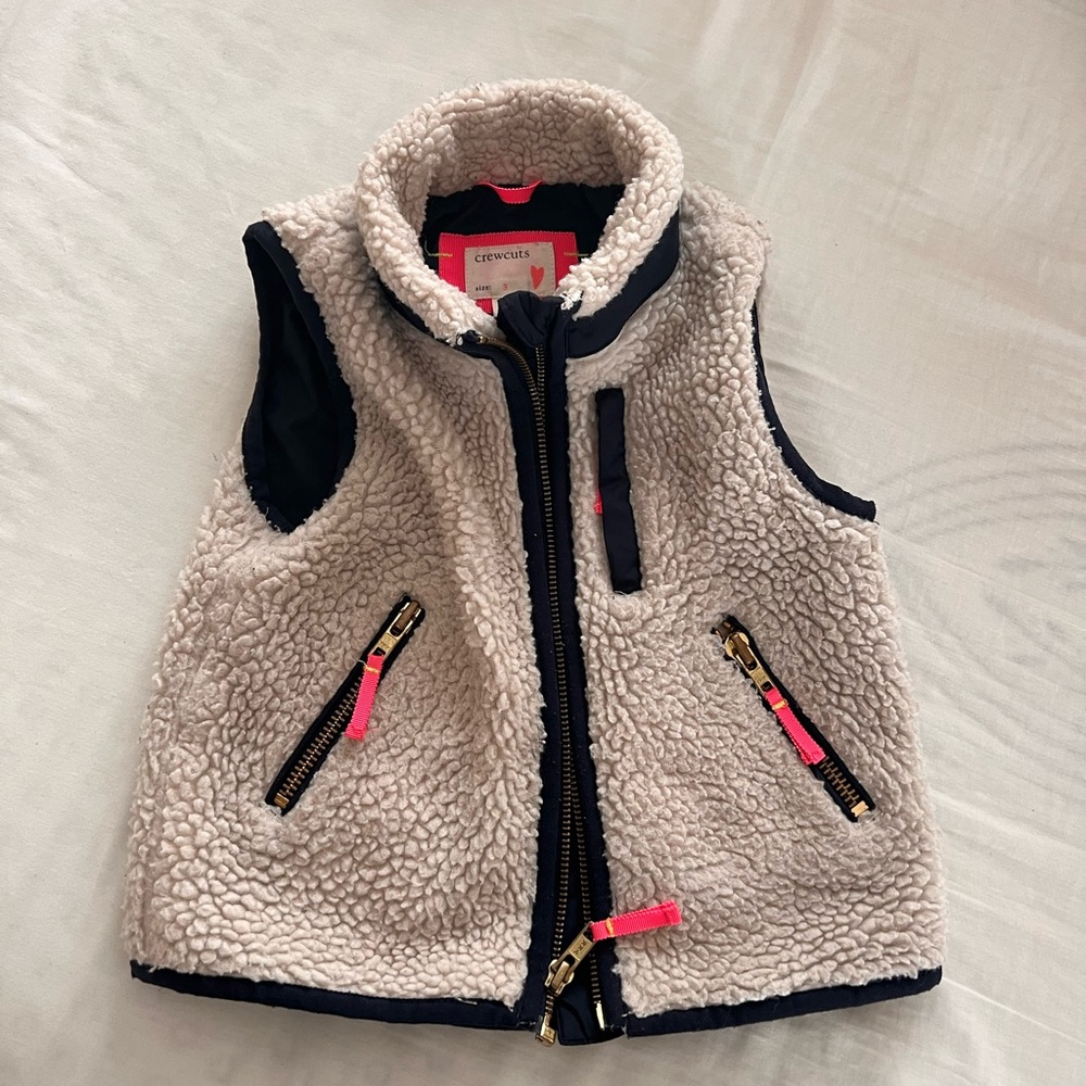 Crewcuts fleece vest 3T